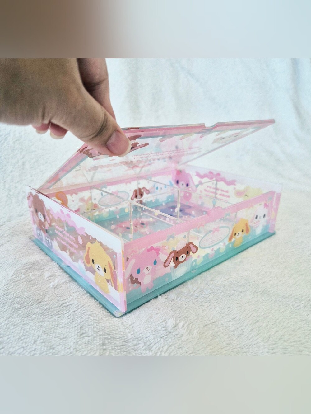 Sugarbunnies Divided Acrylic Organizer Box
